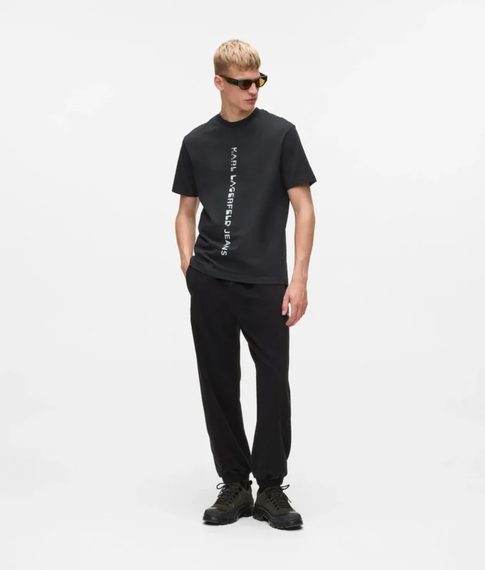 T-shirt con logo verticale