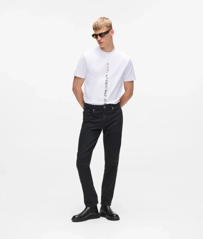 T-shirt con logo verticale T-shirt con logo verticale
