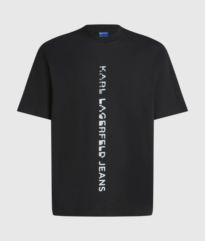 T-shirt con logo verticale