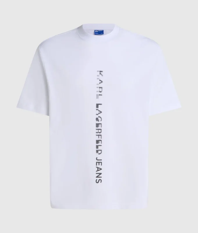 T-shirt con logo verticale T-shirt con logo verticale