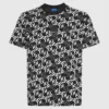 T-shirt con monogramma all-over