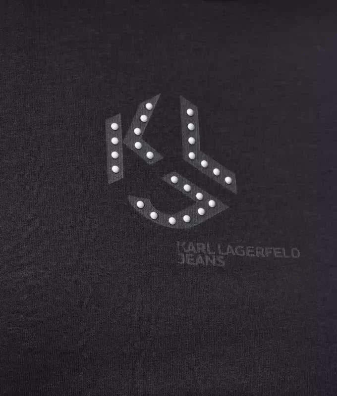 T-shirt con monogramma borchiato T-shirt con monogramma borchiato