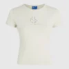 T-shirt con monogramma borchiato T-shirt con monogramma borchiato