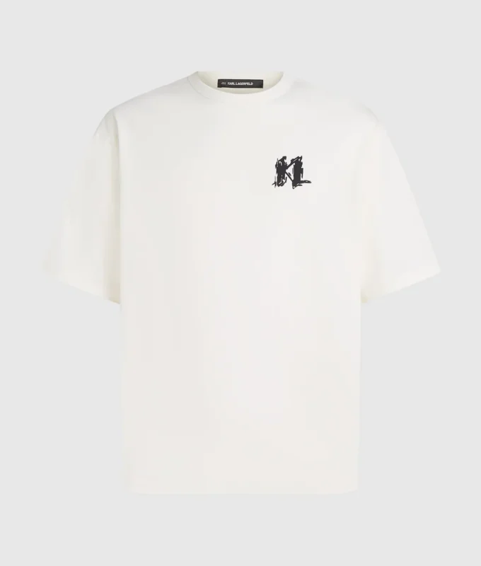 T-shirt con monogramma grafico