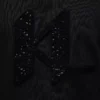 T-shirt con monogramma in paillettes T-shirt con monogramma in paillettes