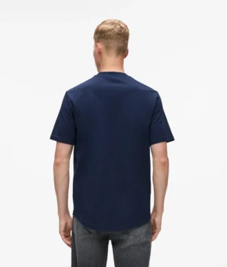 T-shirt con monogramma in rilievo