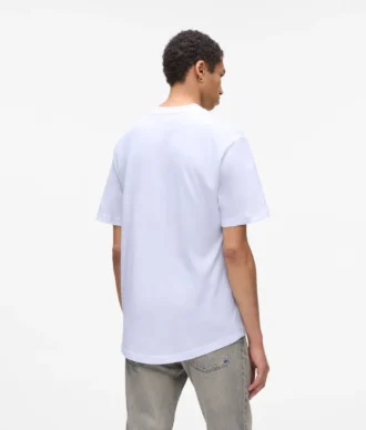 T-shirt con monogramma in rilievo
