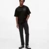 T-shirt con monogramma in strass