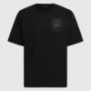 T-shirt con monogramma in strass