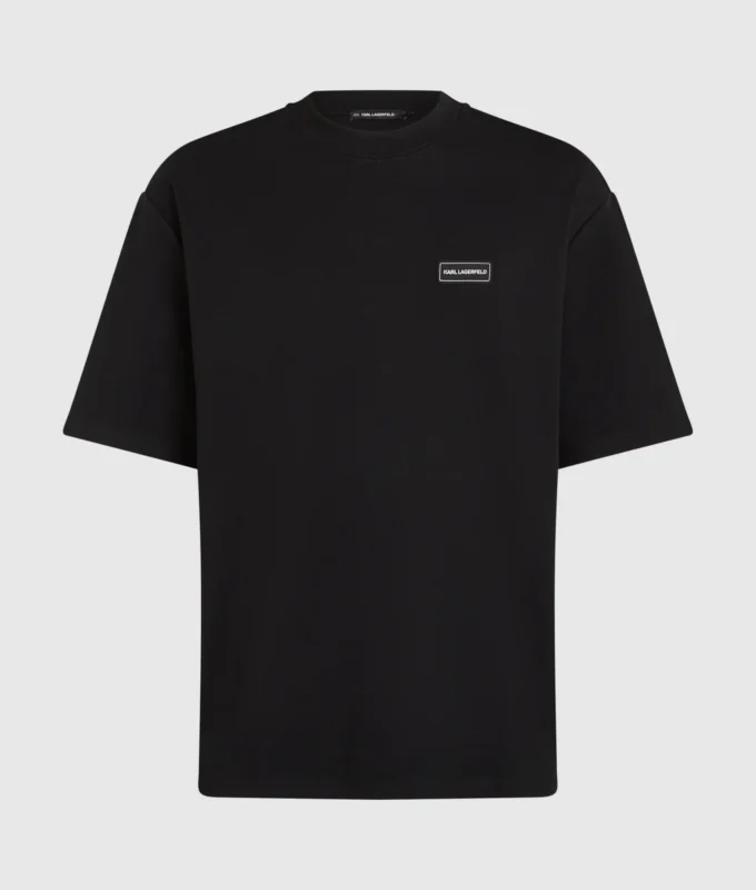 T-shirt con patch logo T-shirt con patch logo
