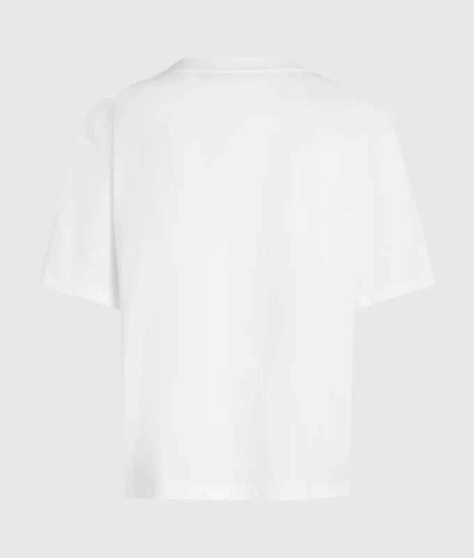 T-shirt con scollo a V e orlo caratteristico