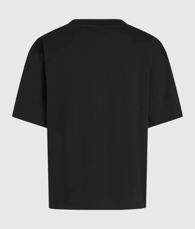T-shirt con scollo a V e orlo caratteristico