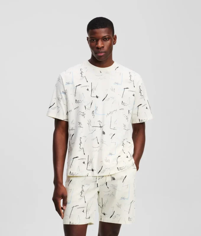 T-SHIRT CON STAMPA ALL-OVER