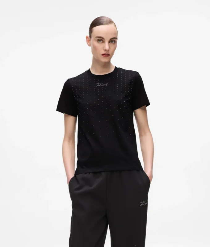 T-shirt con strass
