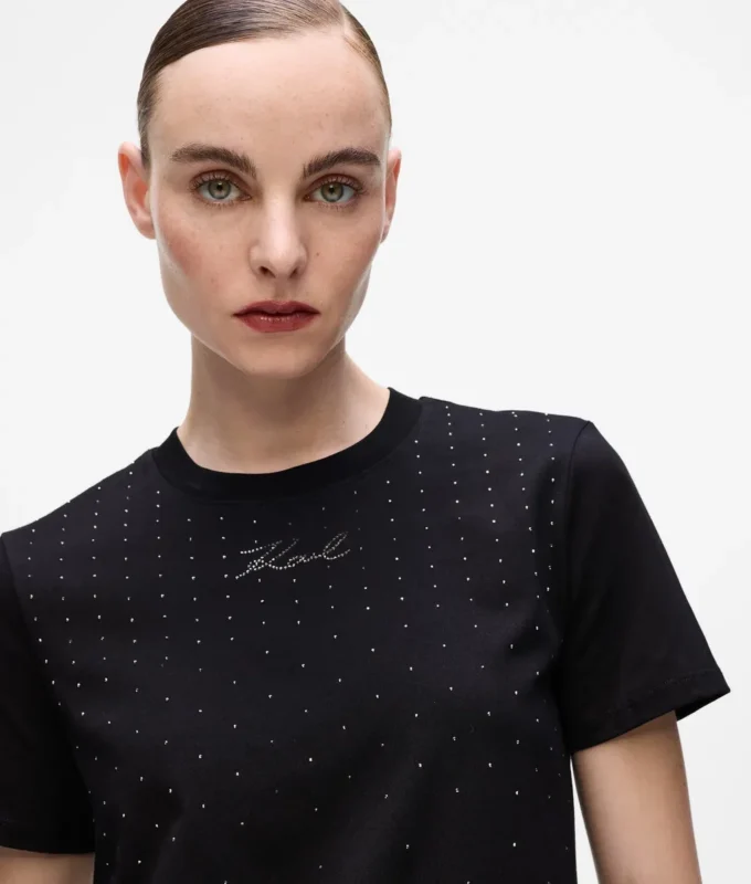 T-shirt con strass