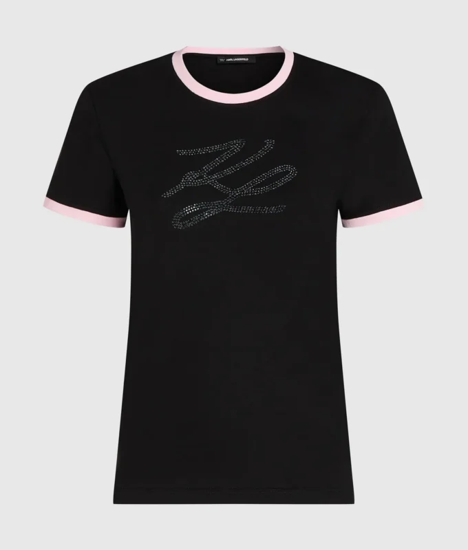 T-shirt esclusiva con logo Autograph in strass