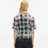 T-shirt in maglia a quadri