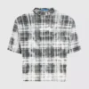 T-shirt in maglia a quadri