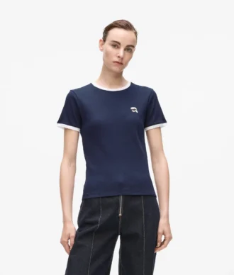 T-shirt slim fit a costine Ikon