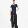 T-shirt slim fit a costine Ikon