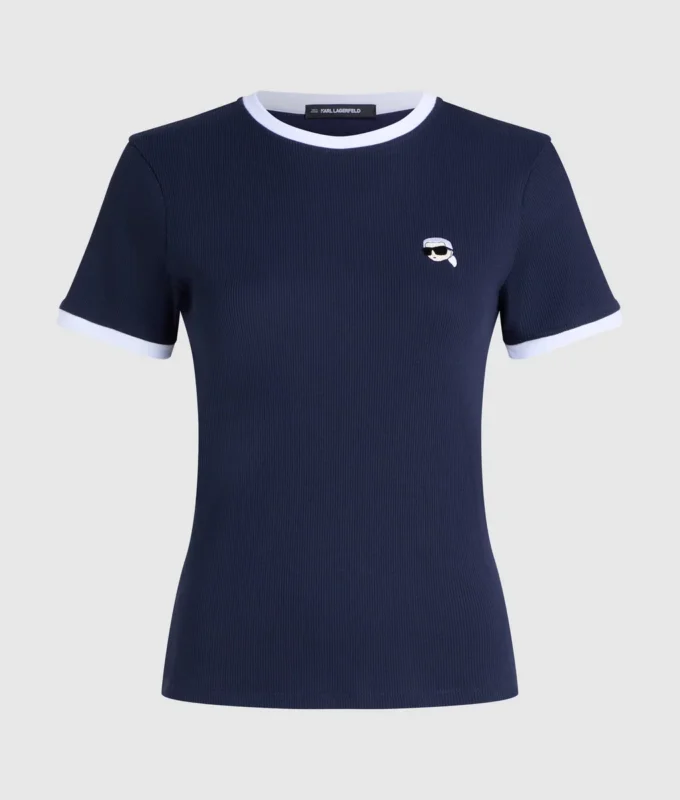 T-shirt slim fit a costine Ikon