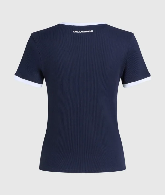 T-shirt slim fit a costine Ikon