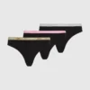 Tanga con cintura multicolore – confezione da 3