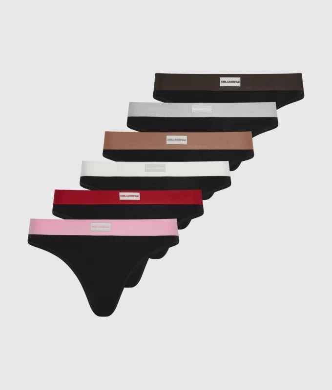Tanga con etichetta con logo – confezione da 7
