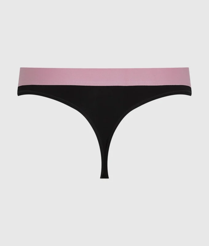 Tanga con etichetta con logo – confezione da 7