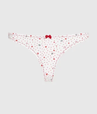 Tanga con stampa a cuori