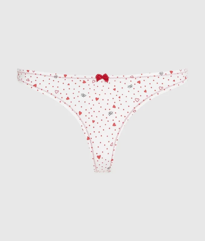 Tanga con stampa a cuori Tanga con stampa a cuori
