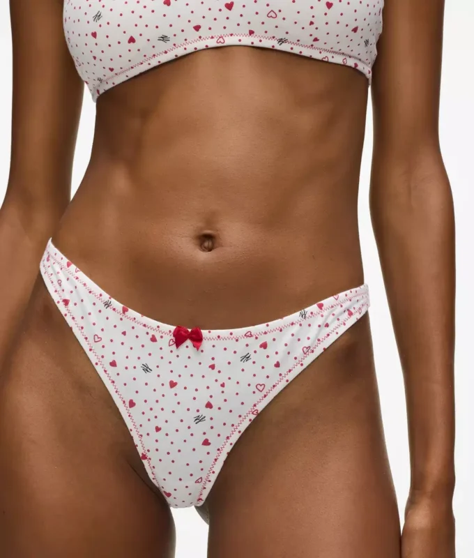 Tanga con stampa a cuori Tanga con stampa a cuori
