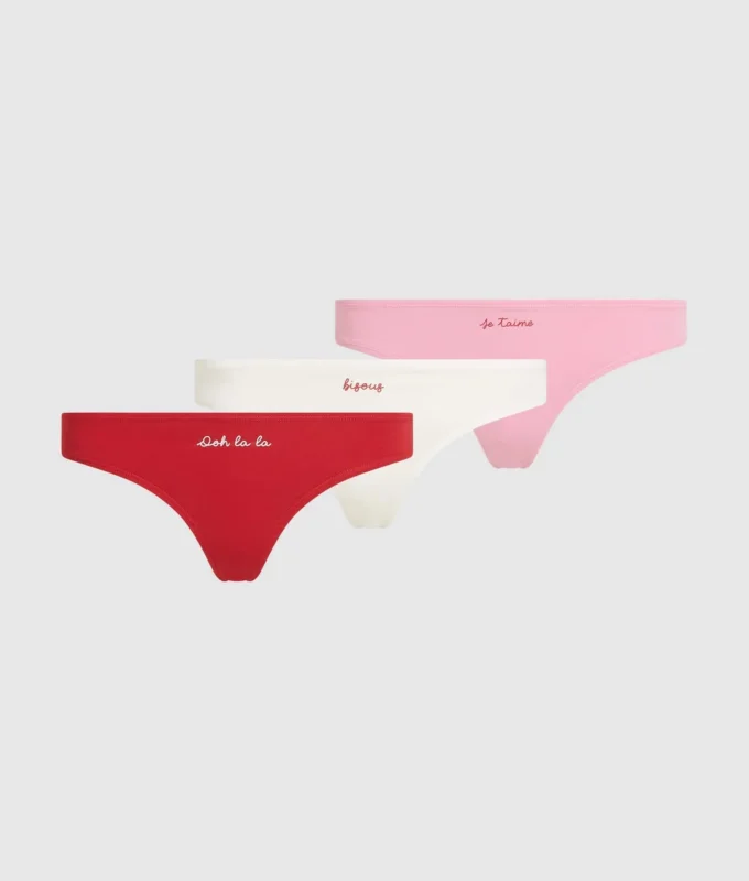 Tanga Love Notes – Confezione da 3 Tanga Love Notes – Confezione da 3