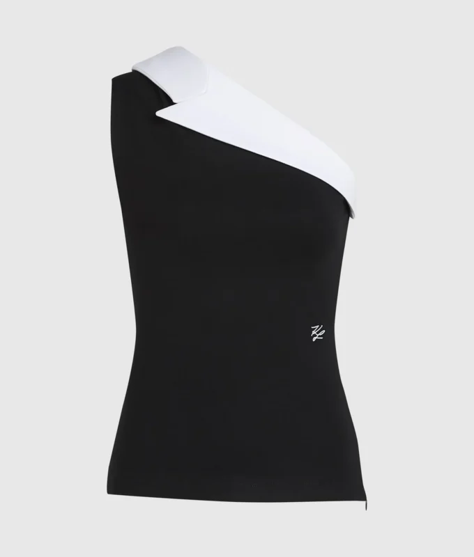 Top asimmetrico con revers Karl DNA Top asimmetrico con revers Karl DNA