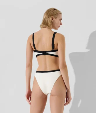 TOP BIKINI A BANDOLETTA MONOCROMATICO
