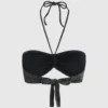 Top bikini a fascia metallizzato