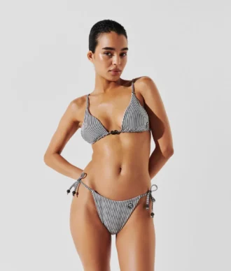 TOP BIKINI A TRIANGOLO A RIGHE IKON