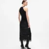Top con scollo all’americana e strass