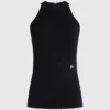 Top con scollo all’americana e strass