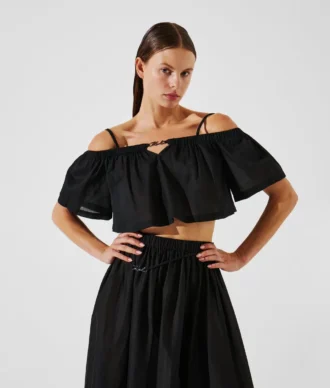 TOP DA SPIAGGIA CORTO CON SPALLE SCOPERTE