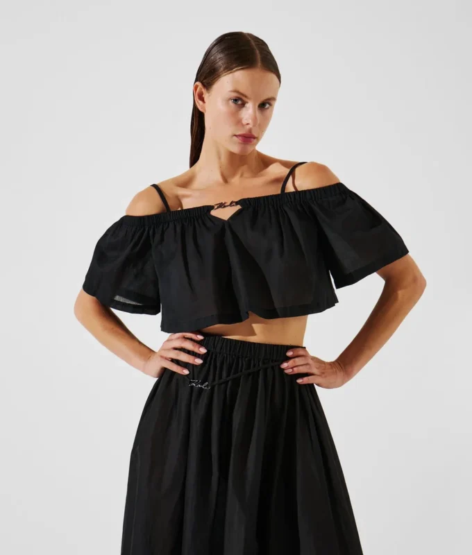 TOP DA SPIAGGIA CORTO CON SPALLE SCOPERTE