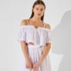 TOP DA SPIAGGIA CORTO CON SPALLE SCOPERTE