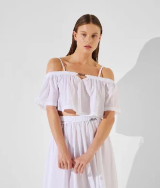 TOP DA SPIAGGIA CORTO CON SPALLE SCOPERTE