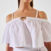 TOP DA SPIAGGIA CORTO CON SPALLE SCOPERTE