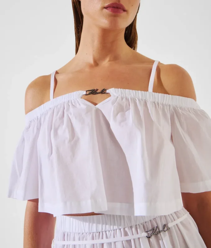 TOP DA SPIAGGIA CORTO CON SPALLE SCOPERTE