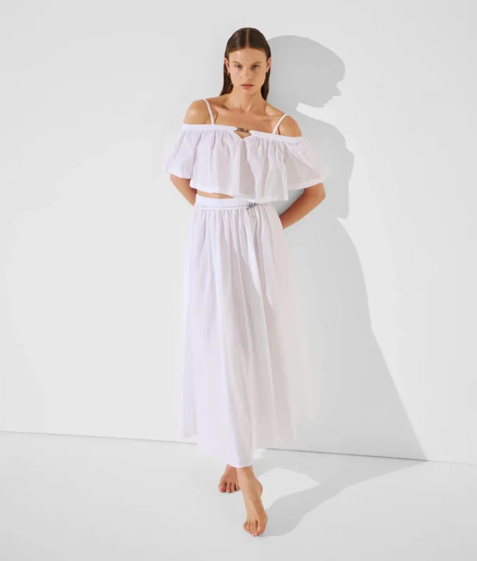 TOP DA SPIAGGIA CORTO CON SPALLE SCOPERTE