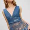 TOP IN DENIM CON FRANGE