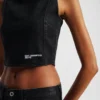 TOP IN DENIM RIVESTITO TOP IN DENIM RIVESTITO