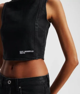 TOP IN DENIM RIVESTITO