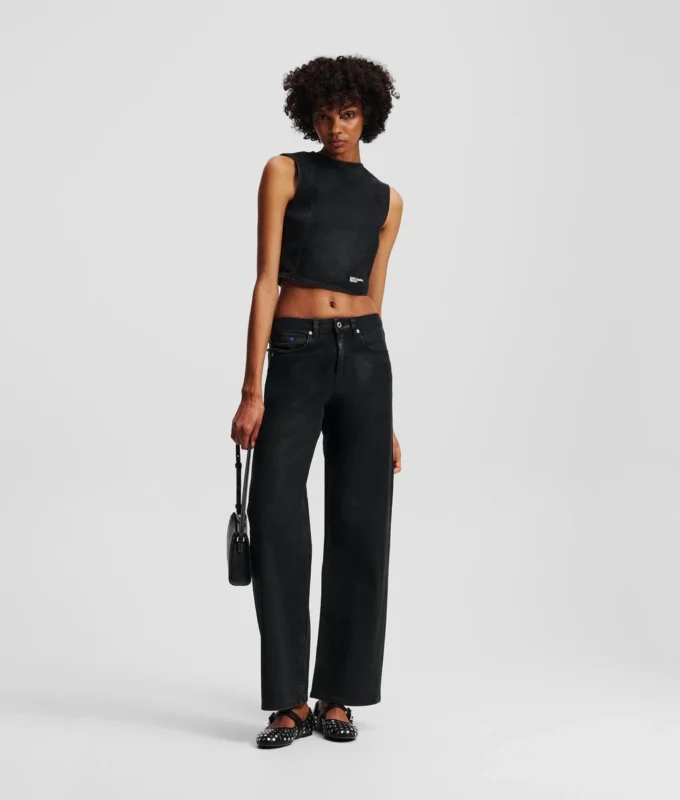 TOP IN DENIM RIVESTITO TOP IN DENIM RIVESTITO